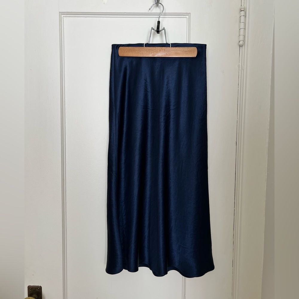 Babaton Blue Maxi Slip Skirt for Casual Resort Wear